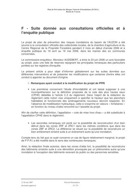 Note de prÃ©sentation - PrÃ©fecture du Puy de DÃ´me