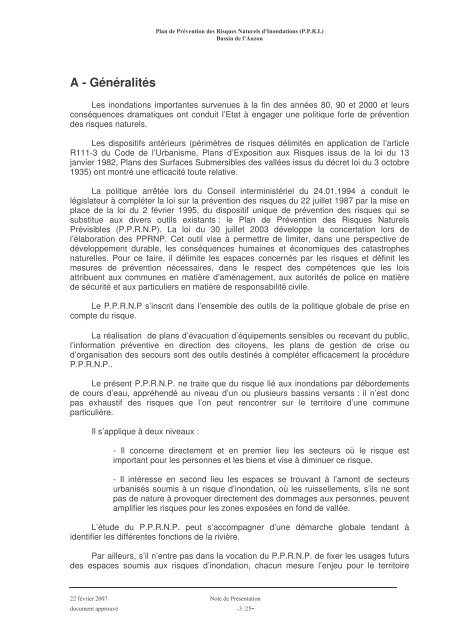 Note de prÃ©sentation - PrÃ©fecture du Puy de DÃ´me