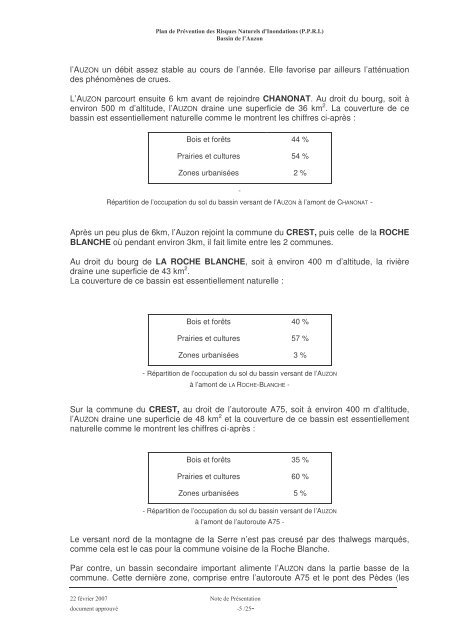 Note de prÃ©sentation - PrÃ©fecture du Puy de DÃ´me