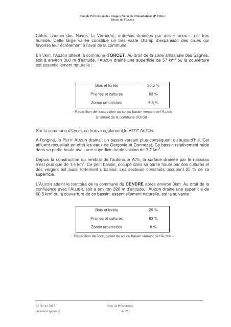 Note de prÃ©sentation - PrÃ©fecture du Puy de DÃ´me