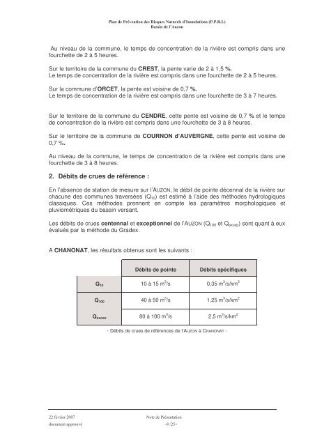 Note de prÃ©sentation - PrÃ©fecture du Puy de DÃ´me