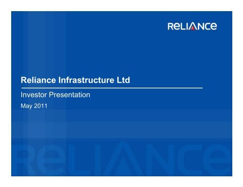 Presentation - Reliance Infrastructure