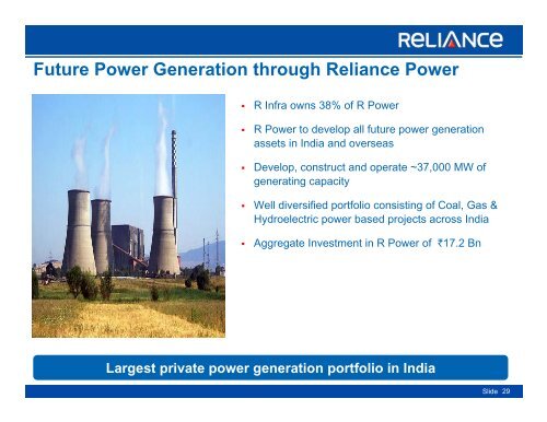 Presentation - Reliance Infrastructure