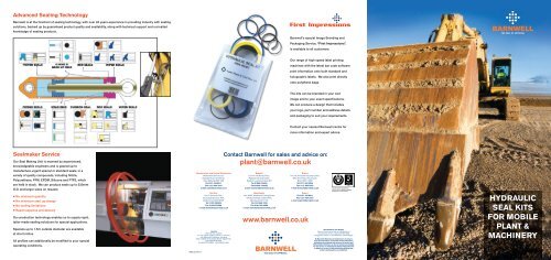 Hydraulic Seal Kit Catalog (PDF) - M Barnwell Services Ltd