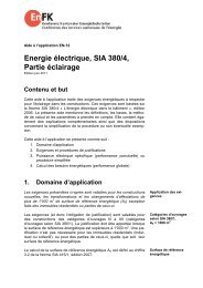 Energie électrique, SIA 380/4