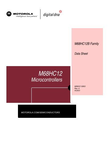 M68HC12B Family Data Sheet - Electrical and Computer Engineering