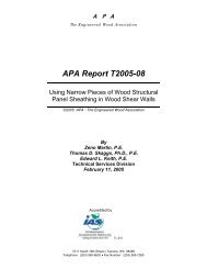 APA Report T2005-08 - APA - The Engineered Wood Association