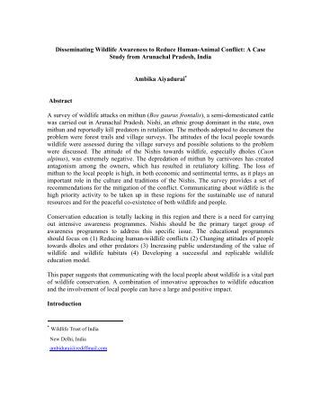 Human-wildlife conflict worldwide collection of case studies