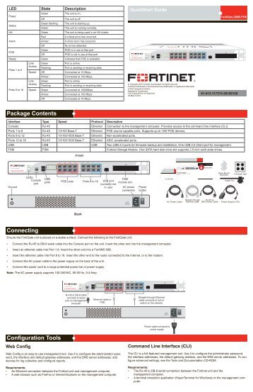 FortiGate-200B-POE QuickStart Guide - FirewallShop.com