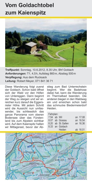 Wander- programm 2012 - St. Galler Wanderwege