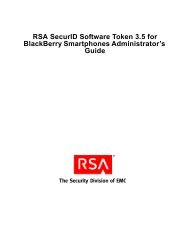 RSA SecurID Software Token for BlackBerry Smartphones ...