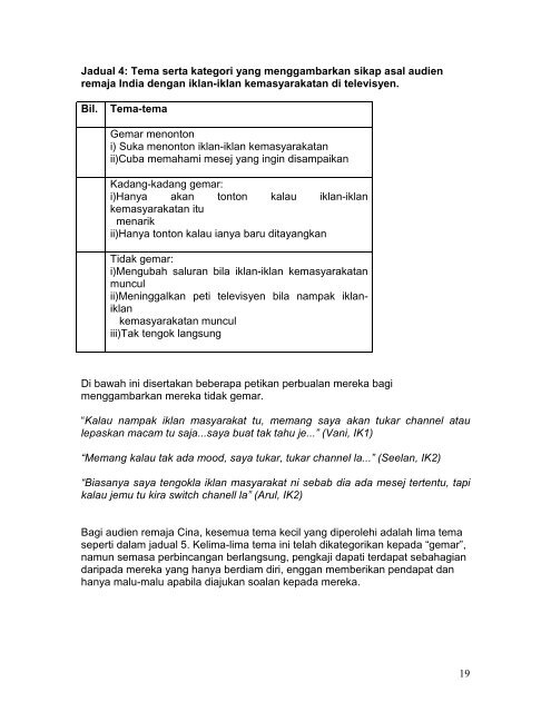 keterlibatan audien remaja mengikut etnik dengan genre didik-hibur ...