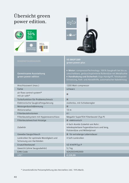 Bodenpflege von Siemens. - Siemens Hausgeräte