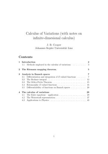 Calculus of Variations - Dynamics-approx.jku.at