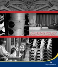 Statement of Licensing Policy (2008) WCC - Westminster City Council