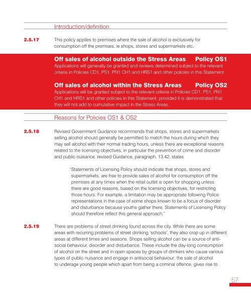 Statement of Licensing Policy (2008) WCC - Westminster City Council