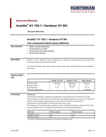 Araldite AY 105-1 / Hardener HY 991 - DanLube