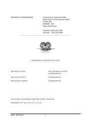 TRANSCRIPT OF PROCEEDINGS Commission of Inquiry ... - Act Now!