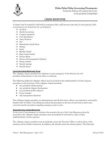 Crisis Response Policy.pdf - Tri Delta