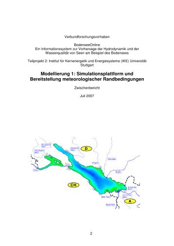 Modellierung 1: Simulationsplattform und ... - BodenseeOnline