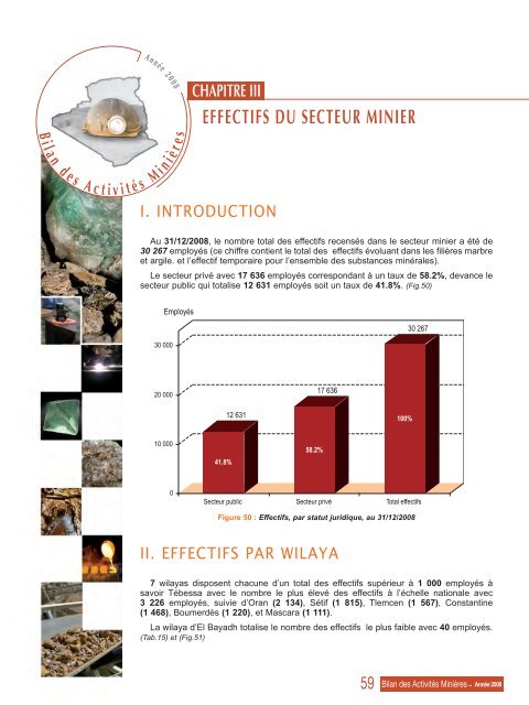 Bilan des ActivitÃ©s MiniÃ¨res, annÃ©e 2008 - MinistÃ¨re de l'Ã©nergie et ...