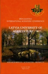 Latvia University of Agriculture - Latvijas LauksaimniecÄ«bas ...