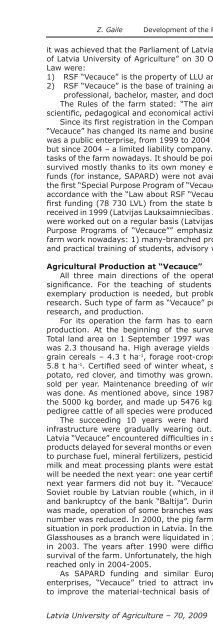 Latvia University of Agriculture - Latvijas LauksaimniecÄ«bas ...