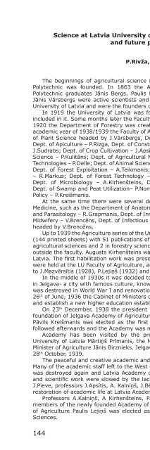 Latvia University of Agriculture - Latvijas LauksaimniecÄ«bas ...