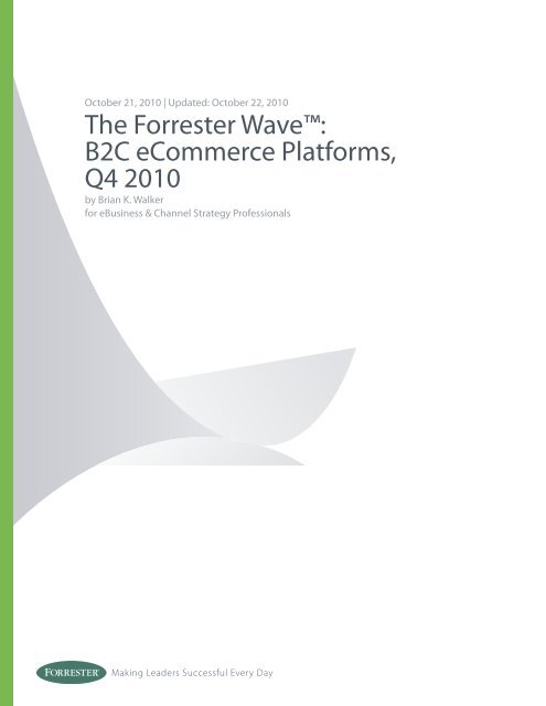 Forrester, The Forrester Wave: B2C eCommerce Platforms - Dataprix