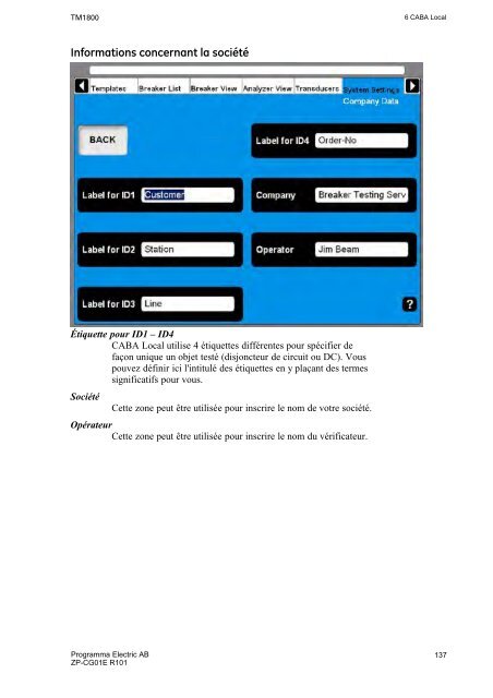 TM1800 User's manual - States