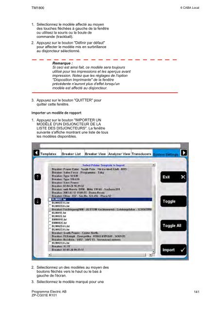 TM1800 User's manual - States