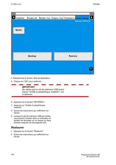 TM1800 User's manual - States