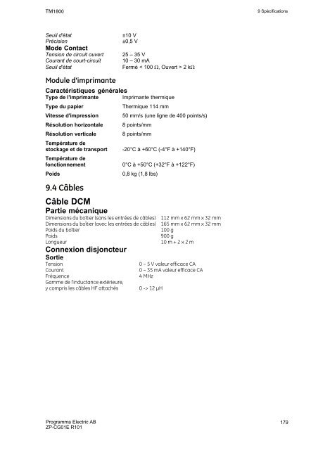 TM1800 User's manual - States