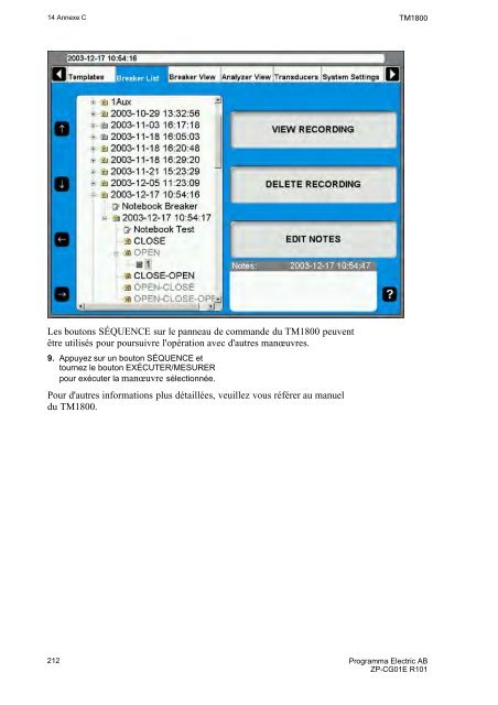 TM1800 User's manual - States