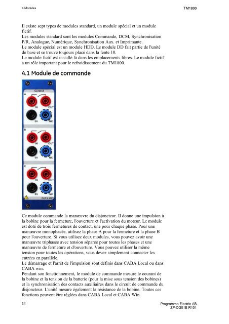 TM1800 User's manual - States