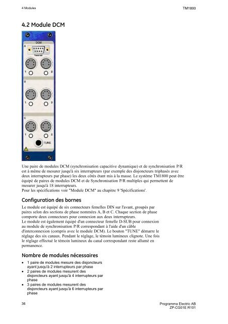 TM1800 User's manual - States