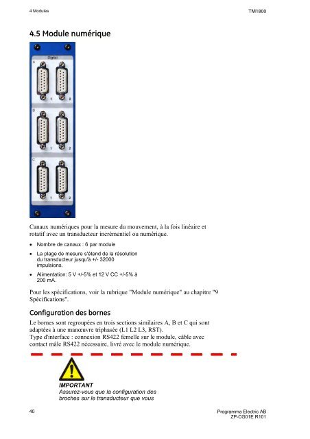 TM1800 User's manual - States