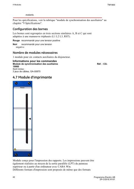 TM1800 User's manual - States