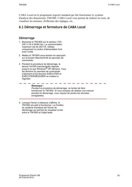 TM1800 User's manual - States