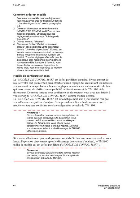 TM1800 User's manual - States