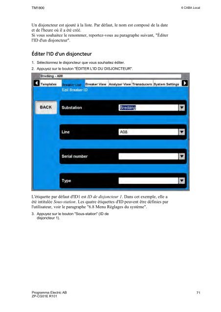 TM1800 User's manual - States