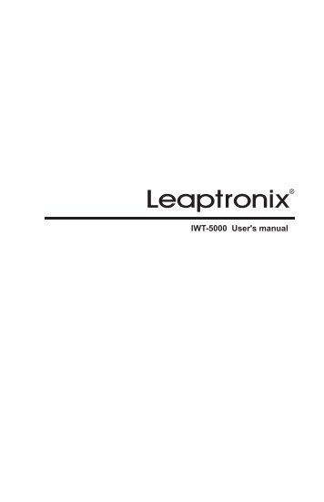 IWT-5000 User's manual - Leaptronix