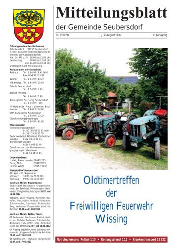 Mitteilungsblatt Ausgabe Juli/August 2012 - Seubersdorf