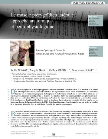 Lateral pterygoid muscle - SOP