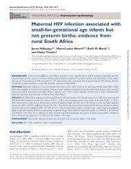 Maternal HIV infection associated with small-for-gestational age ...