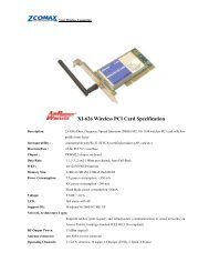 XI-626 Wireless PCI Card Specification - Minitran