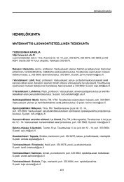 Turun yliopiston matemaattis-luonnontieteellisen tiedekunnan ...