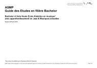 ASMP Guide des Etudes en filiÃ¨re Bachelor - SAMP