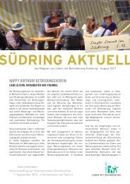 Südring Aktuell August 2013 - Leben mit Behinderung Hamburg