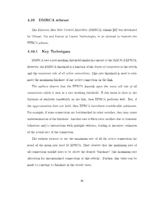 Traffic Management for the Available Bit Rate (ABR) Service in ...